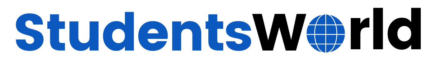 StudentsWorld Logo | your ultimate buddy in learning, growing, and achieving more